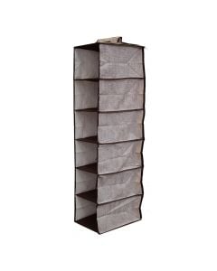 Storage Shelf, non-woven cloth, brown/beige, 30x30xH120 cm