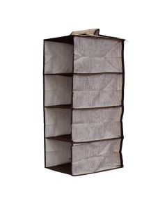 Storage Shelf, non-woven cloth, brown/beige, 30x30xH80 cm