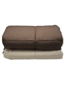 Quilt, double, cotton cover, silicon filter filling 250 gr/m², brown/beige, 220x240 cm
