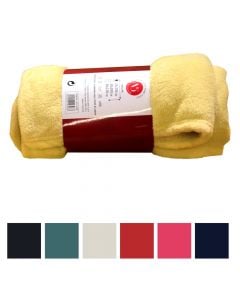 Throw, polyester, assorted, 125x150 cm, 220-280 gsm