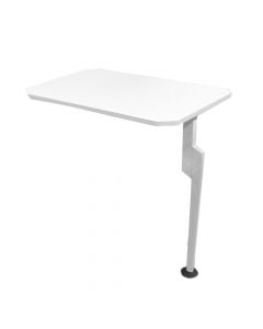 Side table, aluminium frame (white), melamine tabletop, white, 75x50xH75 cm