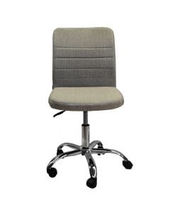 Secretary office chair, metal frame, textile upholstery, grey, 43x52xH83-95 cm