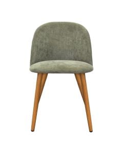 Chair, metal frame, black, velvet upholstery, grey, 49x53xH77.5 cm