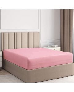 Çarçafë dysheku dopjo, Jolie, pambuk, rozë e errët, 160x190 cm