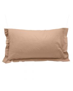 Këllëf jastëku (x2), pambuk, kafe, 50x80 cm