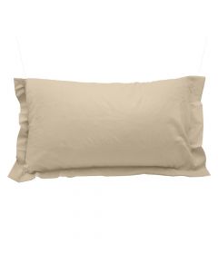 Këllëf jastëku (x2), pambuk, kafe i lehtë, 50x80 cm