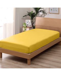 Çarçafë dysheku tek, Jolie, pambuk, i verdhë, 90x190 cm