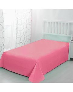 Straight single bed linen, Jolie, cotton, pink, 165x240 cm