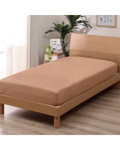 Single bed linen, Jolie, cotton, brown, 90x190 cm