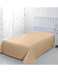 Straight single bed linen, Jolie, cotton, beige, 165x240 cm
