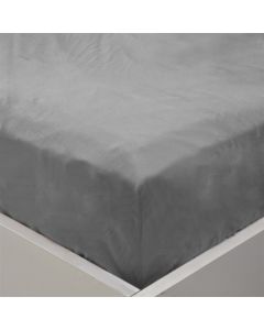 Single bed linen, cotton, grey, 90x190 cm