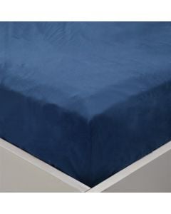Çarçafë dysheku, tek, pambuk, blu, 90x190 cm