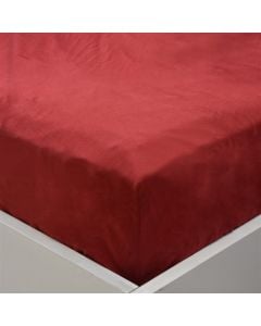 Single bed linen, cotton, red, 90x190 cm