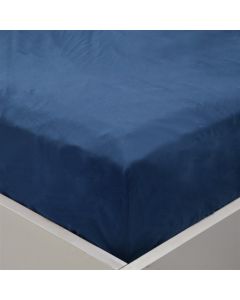 Çarçafë dysheku, dopjo, pambuk, blu, 160x190 cm
