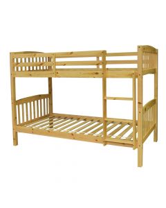 Bunk bed, pine wood, natural, 197.5x97xH145 cm