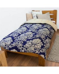 Quilt, single, cotton, beige/blue, 160x240 cm, 350 gr/m²