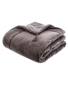 Bed runner, polyester, grey, 180x80 cm