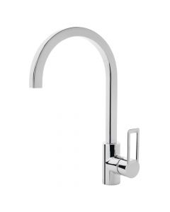 Sink mixer, Crolla, stainless steel, silver, 20x36 cm