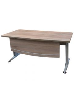 Office table, Breeze, metal frame (silver matt), melamine taletop, sonoma, 180x87xH75 cm