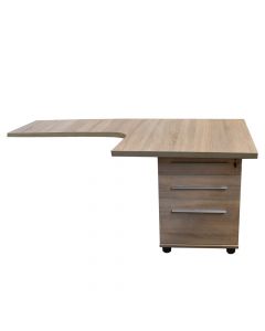 Kënd tavoline, right, with drawer, sonoma, 150x60xH75 cm
