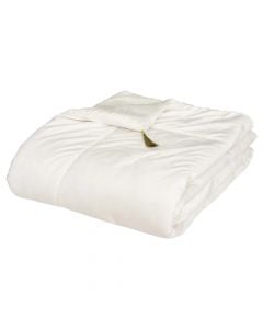Mbulesë krevati, poliestër, e bardhë fildishi, 80x180 cm