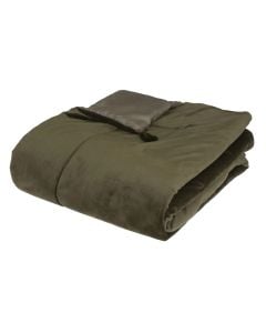 Bed runner, polyester, khaki green, 80x180 cm