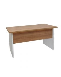 Tavolinë zyre, strukturë melaminë (e bardhë), syprinë melaminë, rover/e bardhë, 140x75xH75 cm