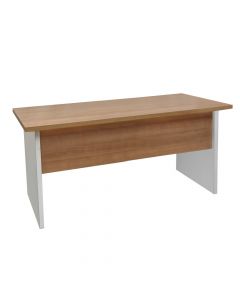 Tavolinë zyre, strukturë melaminë (e bardhë), syprinë melaminë, rover/e bardhë, 160x75xH75 cm