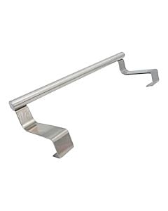 Door hanger, kitchen towel, stainless steel, silver, 24.5x10 cm