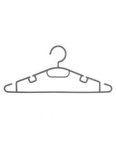 Clothes hanger, set of 10 pcs, plastic, grey, 40x0.8x18 cm