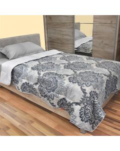 Spring quilt, single, cotton, gray/blue design, 160x240 cm, 150 gr/m2