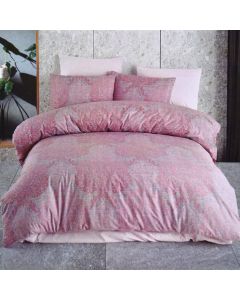 Bedlinen set, double, cotton, pink, 240x240 cm; 160x190 cm; 50x80 cm (x2)