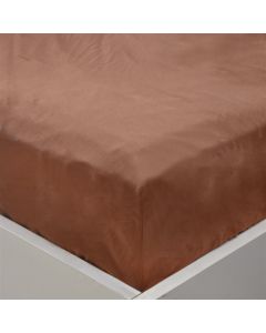 Çarçafë dysheku, tek, pambuk, kafe, 90x190 cm