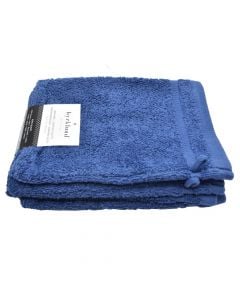 Towel set, 4 pieces, cotton, blue, 500 gr/m2, 16x21 cm