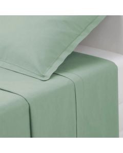 Straight single bed linen, cotton, green, 180x290 cm