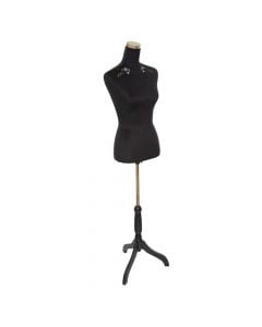 Mannequin, Velvet night, polystyrene/mdf/wood, black, 36x35xH160 cm