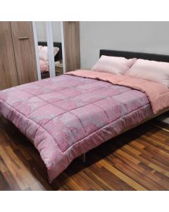 Jorgan, dopjo, pambuk, rozë/gri, 220x240 cm, 350 gr/m²