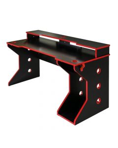 Study table, Nesse Sports, chipboard, black/red, 120x60x85 cm