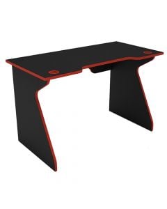 Tavolinë studimi, Nesse Pro, melaminë, e zezë/kuqe, 120x60x74 cm