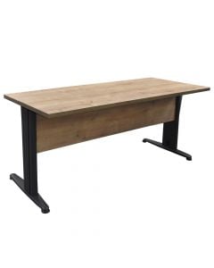 Tavolinë zyre, Eko, syprinë melamine, strukturë metali, lisi/antrasit, 160x69x75 cm