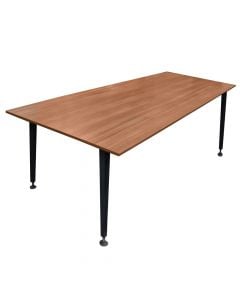 Tavolinë mbledhje, Legold Ms 02, syprinë melamine, strukturë metali, teak/antrasit, 250x100x75 cm