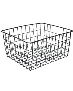 Organization basket, metal, black, 32.5x28xH16.5 cm