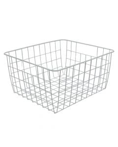 Organization basket, metal, white, 32.5x28xH16.5 cm
