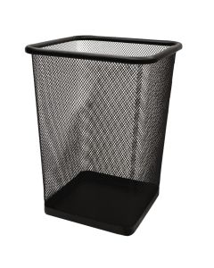 Kosh metalik, katror rrjetë, e zezë, 22x22xH30cm