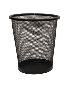 Metal basket, round mesh, black, 15x20.5xH22.8 cm