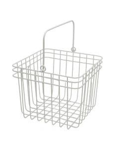Organization basket, EPOXY, metal, white, 24x24xH31.5 cm