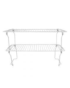 Organization shelf, in the kitchen, 2 levels, metal, white, 55.5x26xH41cm