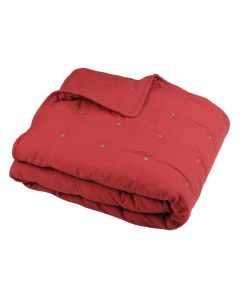 Bed spread, Honorine, polyester, red, 130x160 cm