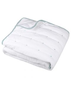 Bed spread, Honorine, polyester, white, 130x160 cm