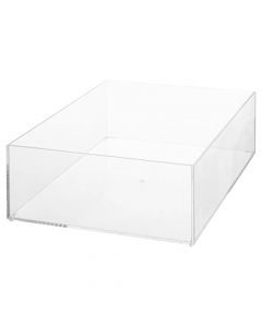 Organization box, Selena, rectangular, polyresin, transparent, 25.6x19.20xH8.5 cm